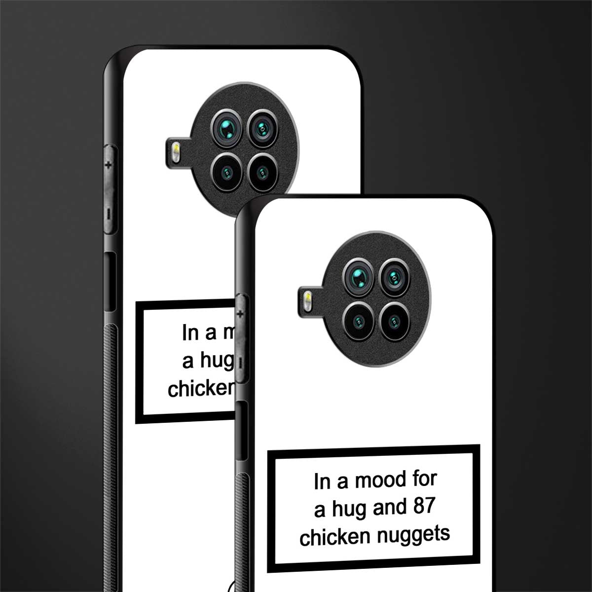87 chicken nuggets white edition glass case for mi 10i image-2