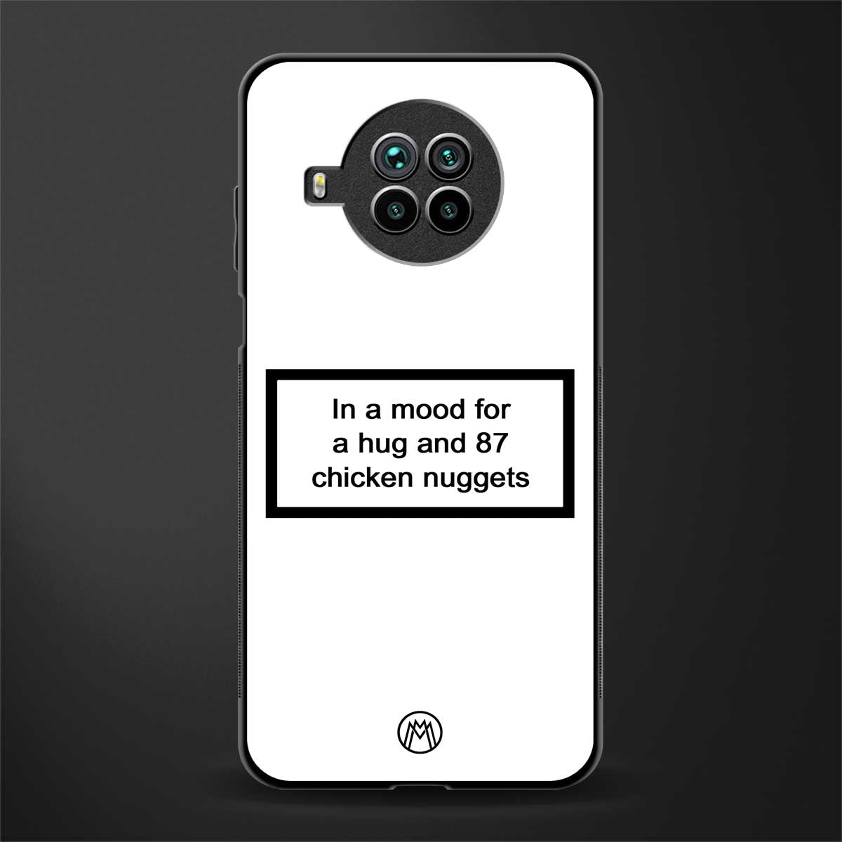 87 chicken nuggets white edition glass case for mi 10i image