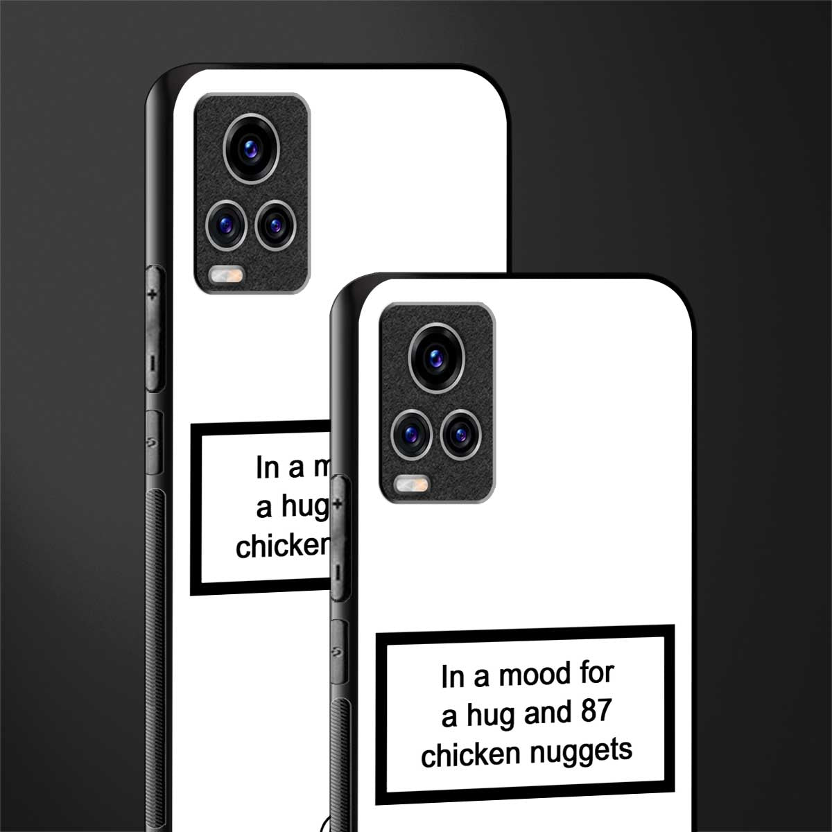 87 chicken nuggets white edition glass case for vivo v20 pro image-2