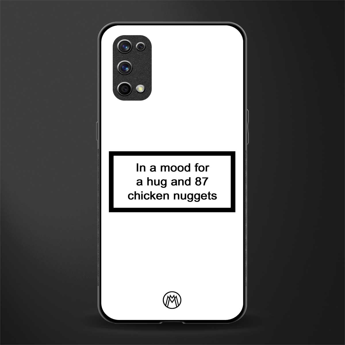 87 chicken nuggets white edition glass case for realme x7 pro image