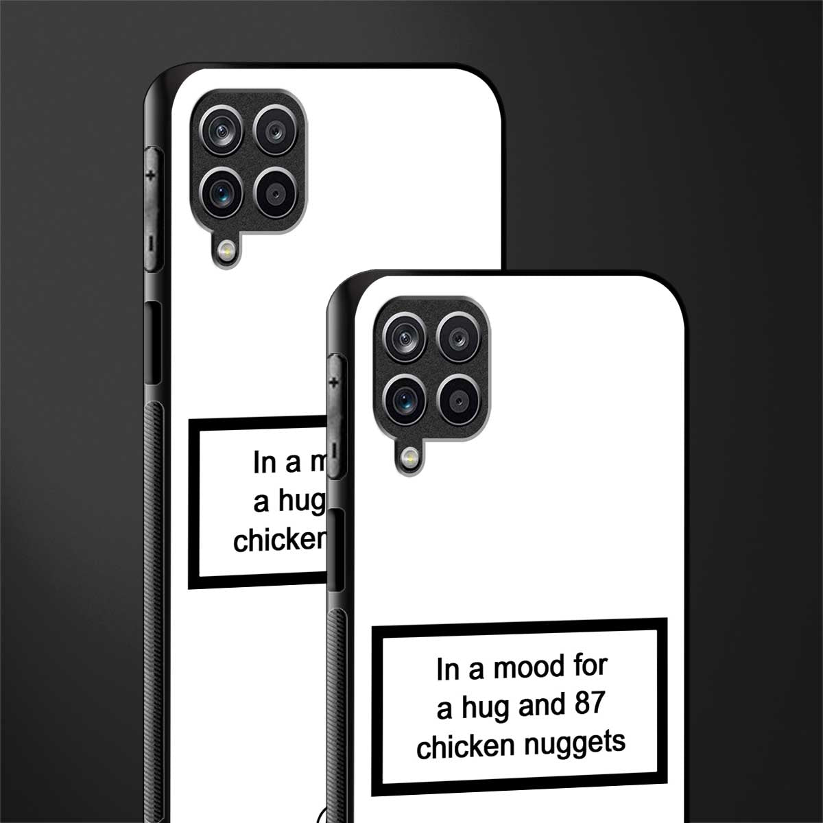 87 chicken nuggets white edition glass case for samsung galaxy a12 image-2