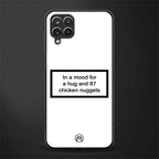 87 chicken nuggets white edition glass case for samsung galaxy m12 image