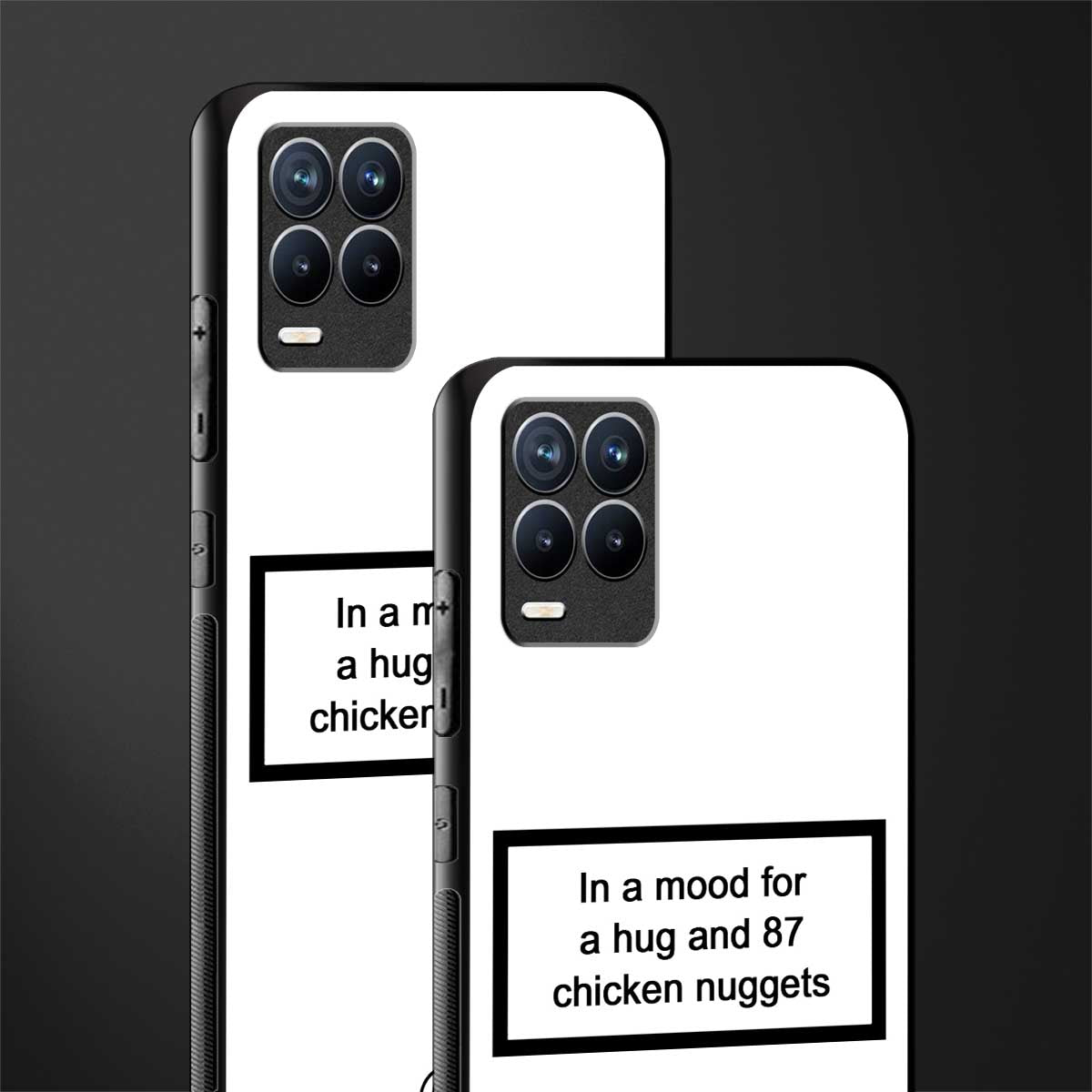 87 chicken nuggets white edition glass case for realme 8 pro image-2