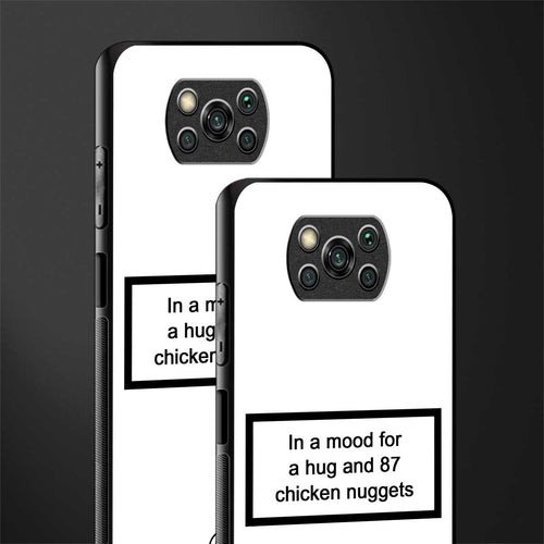 87 chicken nuggets white edition glass case for poco x3 pro image-2