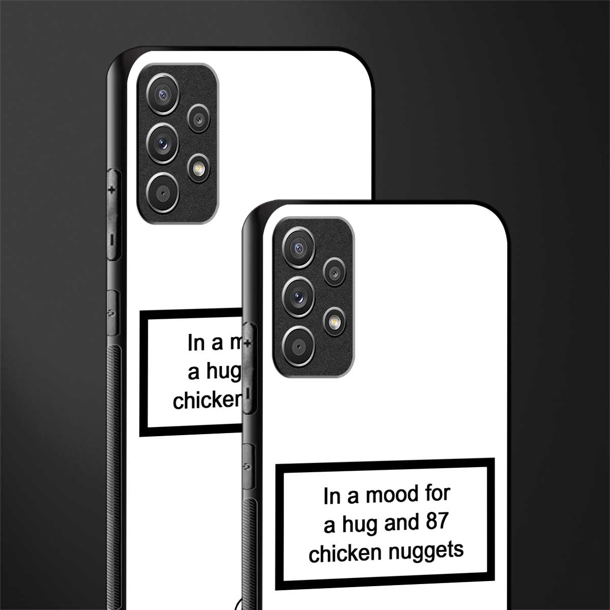 87 chicken nuggets white edition glass case for samsung galaxy a52 image-2
