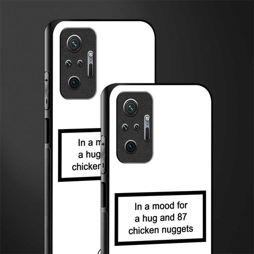 87 chicken nuggets white edition glass case for redmi note 10 pro image-2