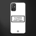 87 chicken nuggets white edition glass case for oppo f19 pro plus image