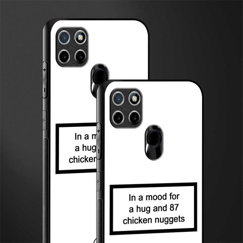 87 chicken nuggets white edition glass case for realme c21 image-2