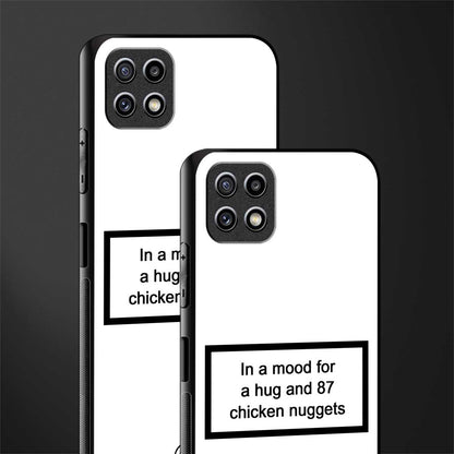 87 chicken nuggets white edition glass case for samsung galaxy a22 5g image-2