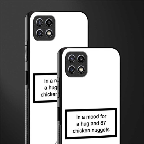 87 chicken nuggets white edition glass case for samsung galaxy a22 5g image-2