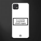 87 chicken nuggets white edition glass case for samsung galaxy a22 5g image