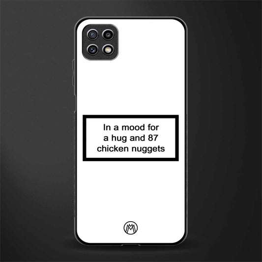 87 chicken nuggets white edition glass case for samsung galaxy a22 5g image