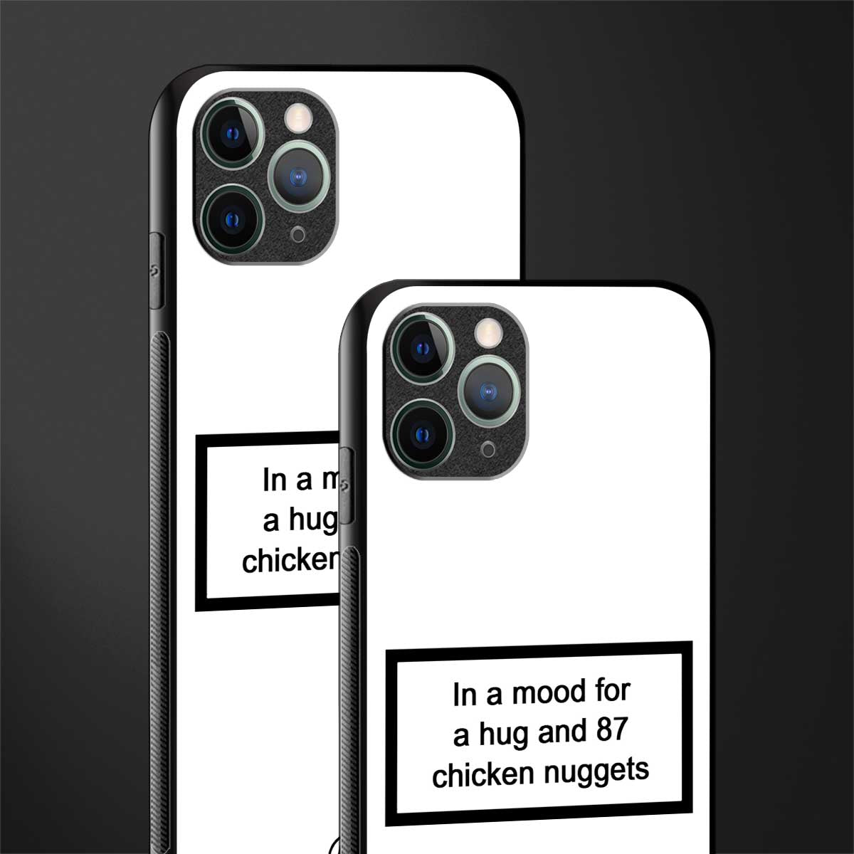 87 chicken nuggets white edition glass case for iphone 11 pro image-2