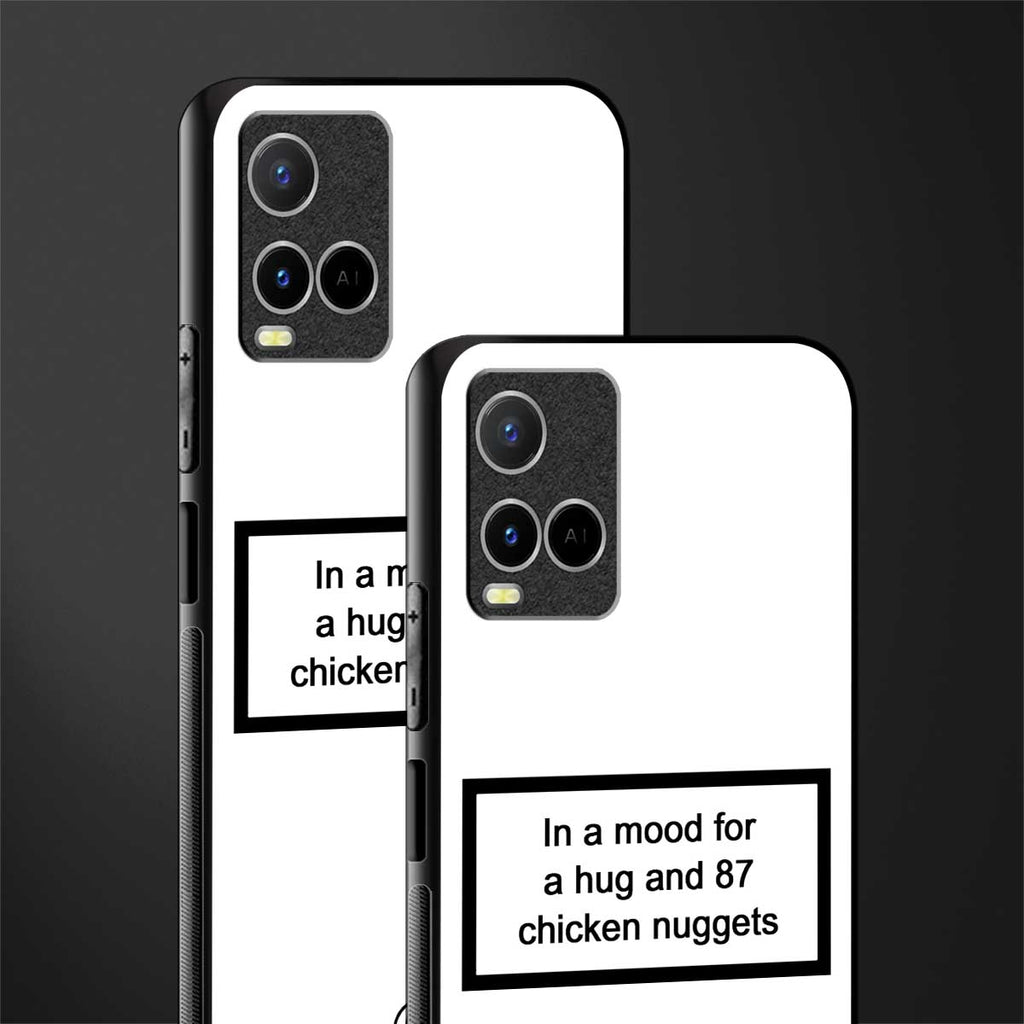 87 chicken nuggets white edition glass case for vivo y21s image-2