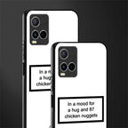 87 chicken nuggets white edition glass case for vivo y21s image-2