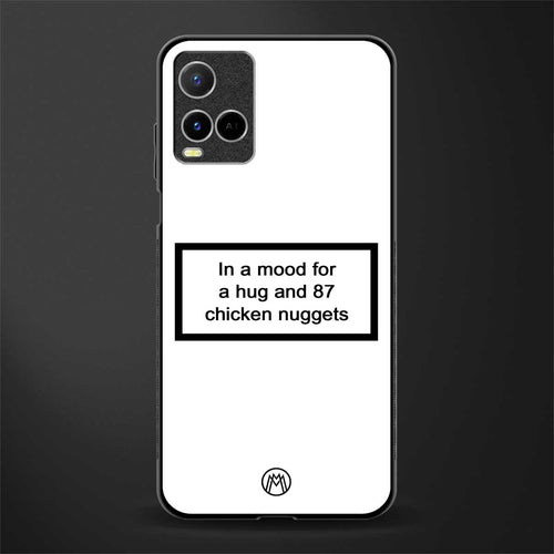87 chicken nuggets white edition glass case for vivo y33s vivo y33t image
