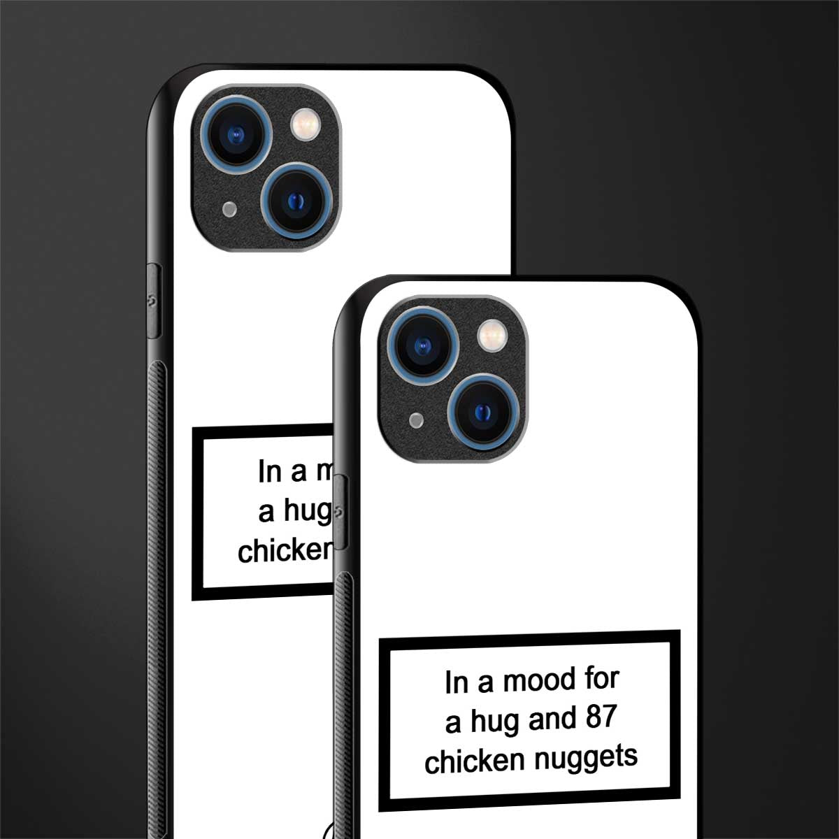 87 chicken nuggets white edition glass case for iphone 14 image-2