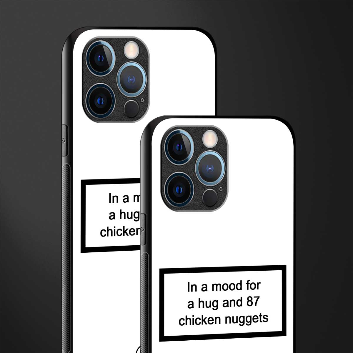 87 chicken nuggets white edition glass case for iphone 12 pro image-2
