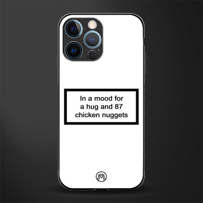 87 chicken nuggets white edition glass case for iphone 12 pro image