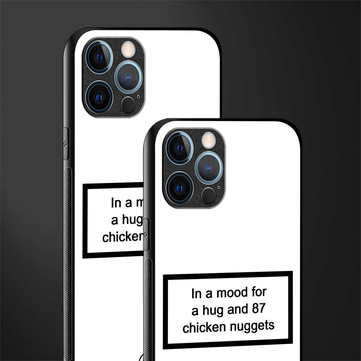 87 chicken nuggets white edition glass case for iphone 12 pro max image-2
