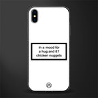 87 chicken nuggets white edition glass case for iphone xs max image