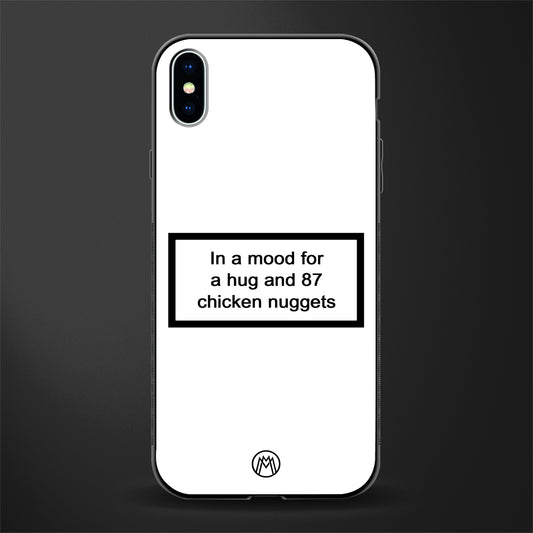 87 chicken nuggets white edition glass case for iphone xs max image