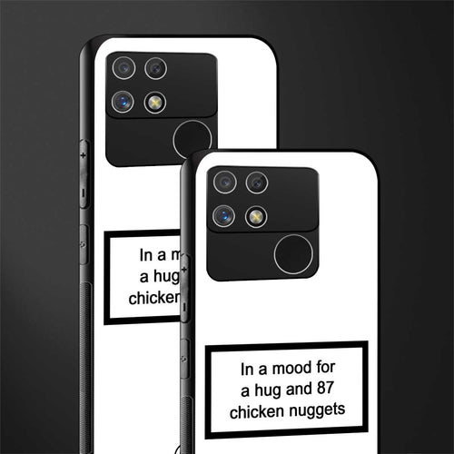 87 chicken nuggets white edition back phone cover | glass case for realme narzo 50a