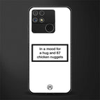 87 chicken nuggets white edition back phone cover | glass case for realme narzo 50a
