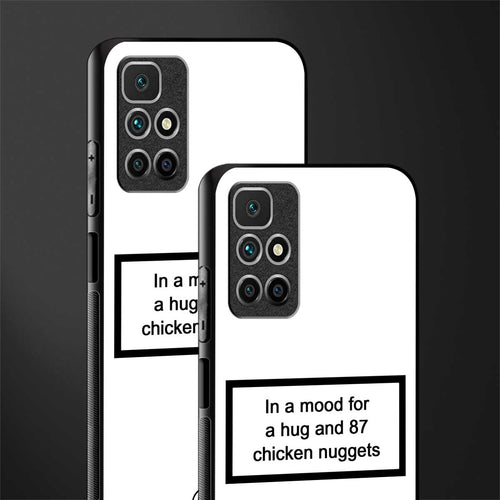 87 chicken nuggets white edition glass case for redmi 10 prime image-2