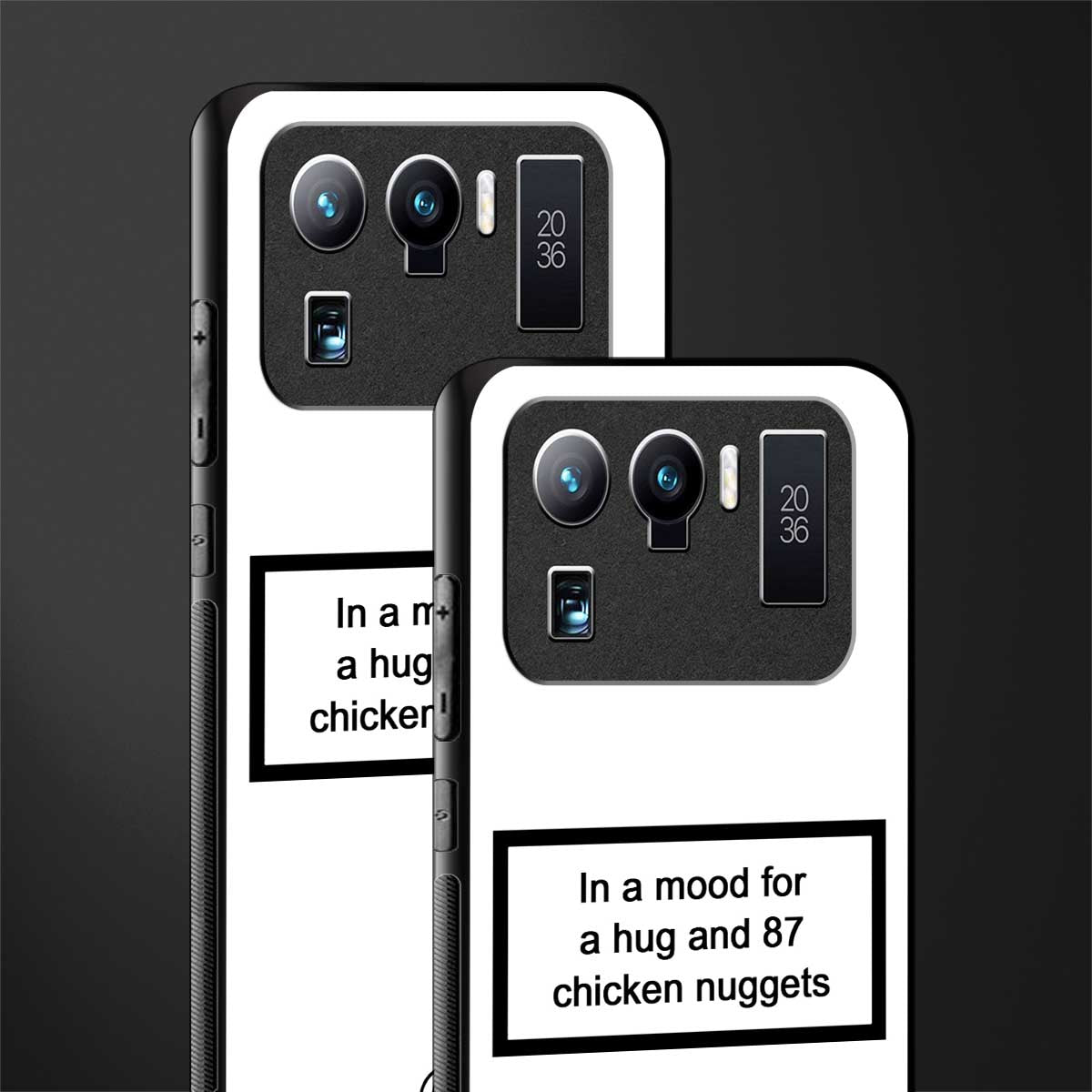 87 chicken nuggets white edition glass case for mi 11 ultra 5g image-2