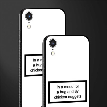 87 chicken nuggets white edition glass case for iphone xr image-2