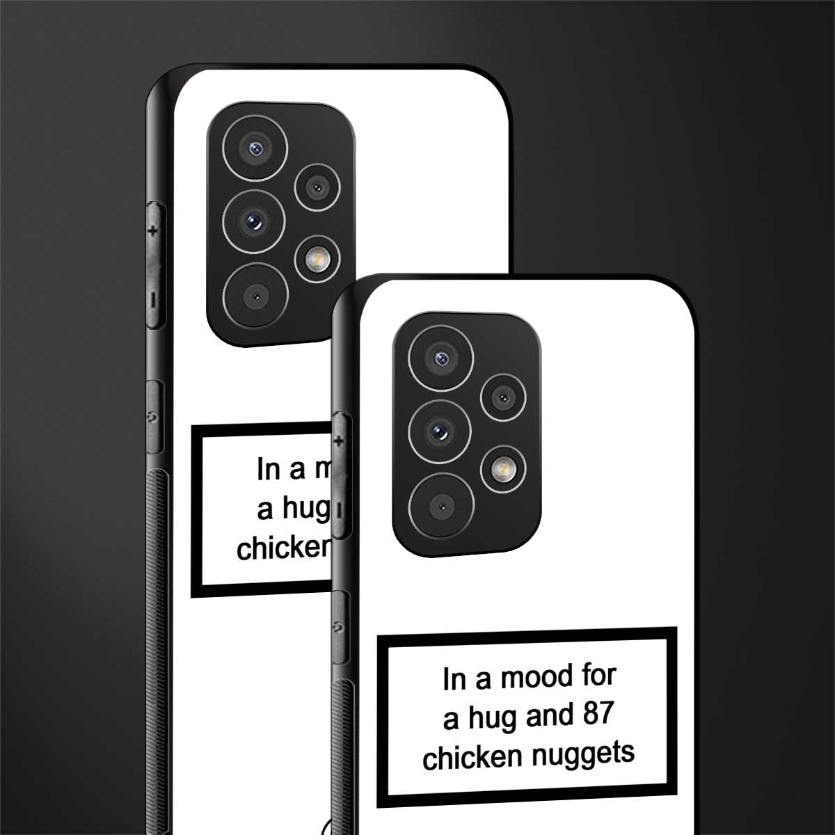 87 chicken nuggets white edition back phone cover | glass case for samsung galaxy a53 5g