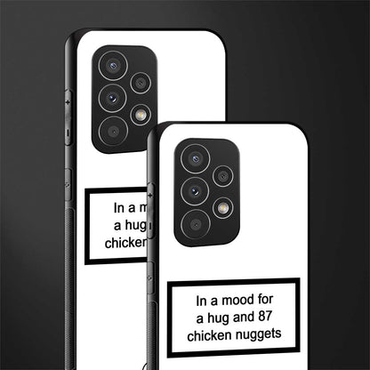 87 chicken nuggets white edition back phone cover | glass case for samsung galaxy a53 5g