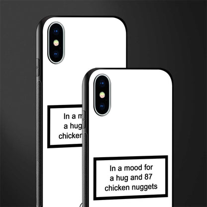 87 chicken nuggets white edition glass case for iphone xs image-2