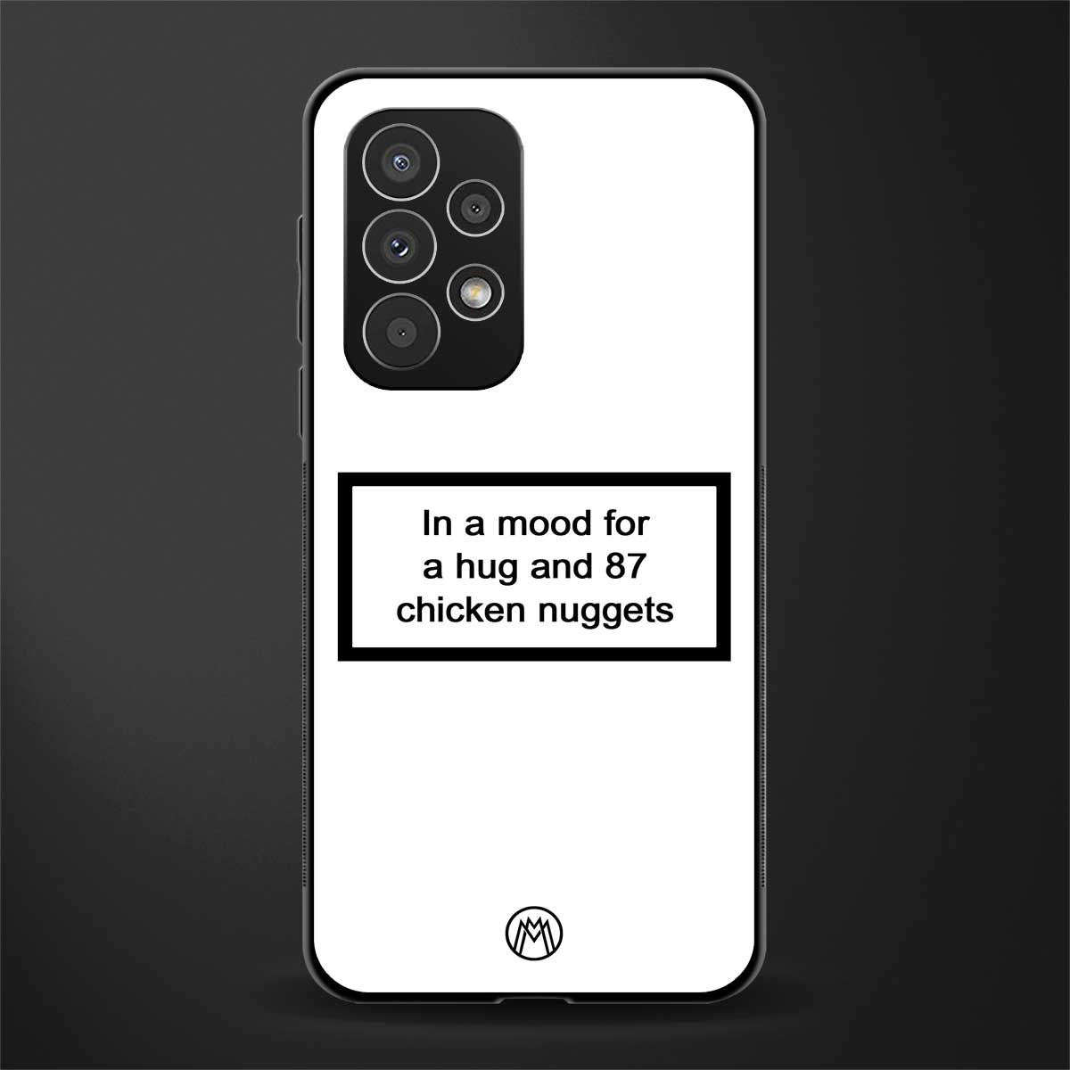 87 chicken nuggets white edition back phone cover | glass case for samsung galaxy a73 5g