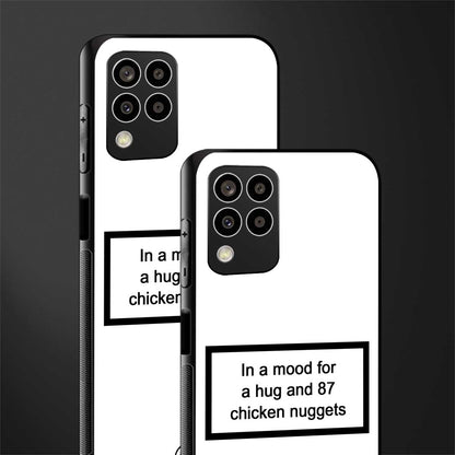 87 chicken nuggets white edition back phone cover | glass case for samsung galaxy m33 5g