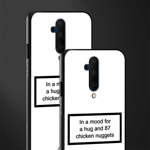 87 chicken nuggets white edition glass case for oneplus 7t pro image-2