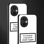 87 chicken nuggets white edition back phone cover | glass case for oppo f21 pro 5g