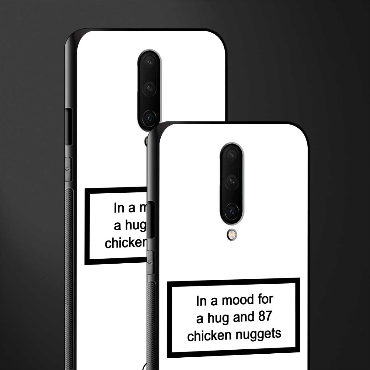 87 chicken nuggets white edition glass case for oneplus 7 pro image-2