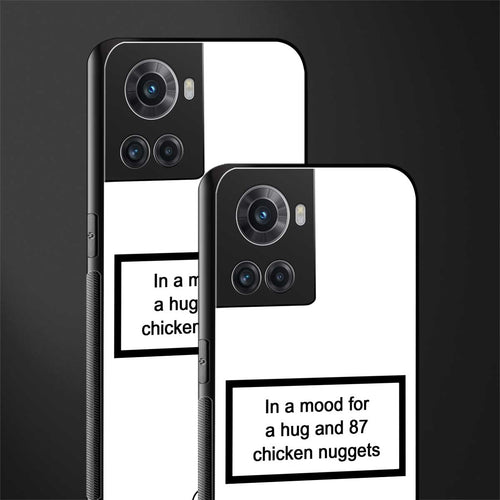 87 chicken nuggets white edition back phone cover | glass case for oneplus 10r 5g