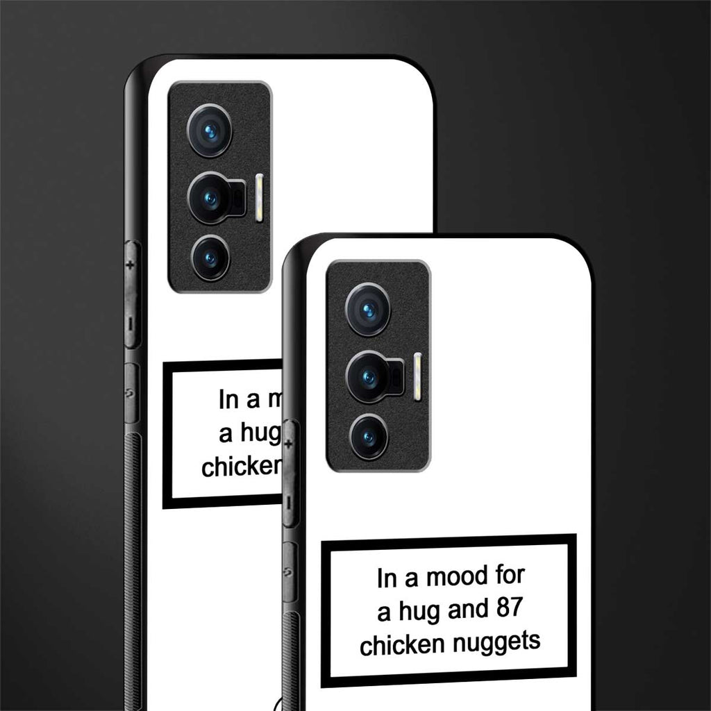 87 chicken nuggets white edition glass case for vivo x70 image-2