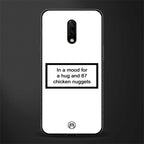 87 chicken nuggets white edition glass case for oneplus 7 image