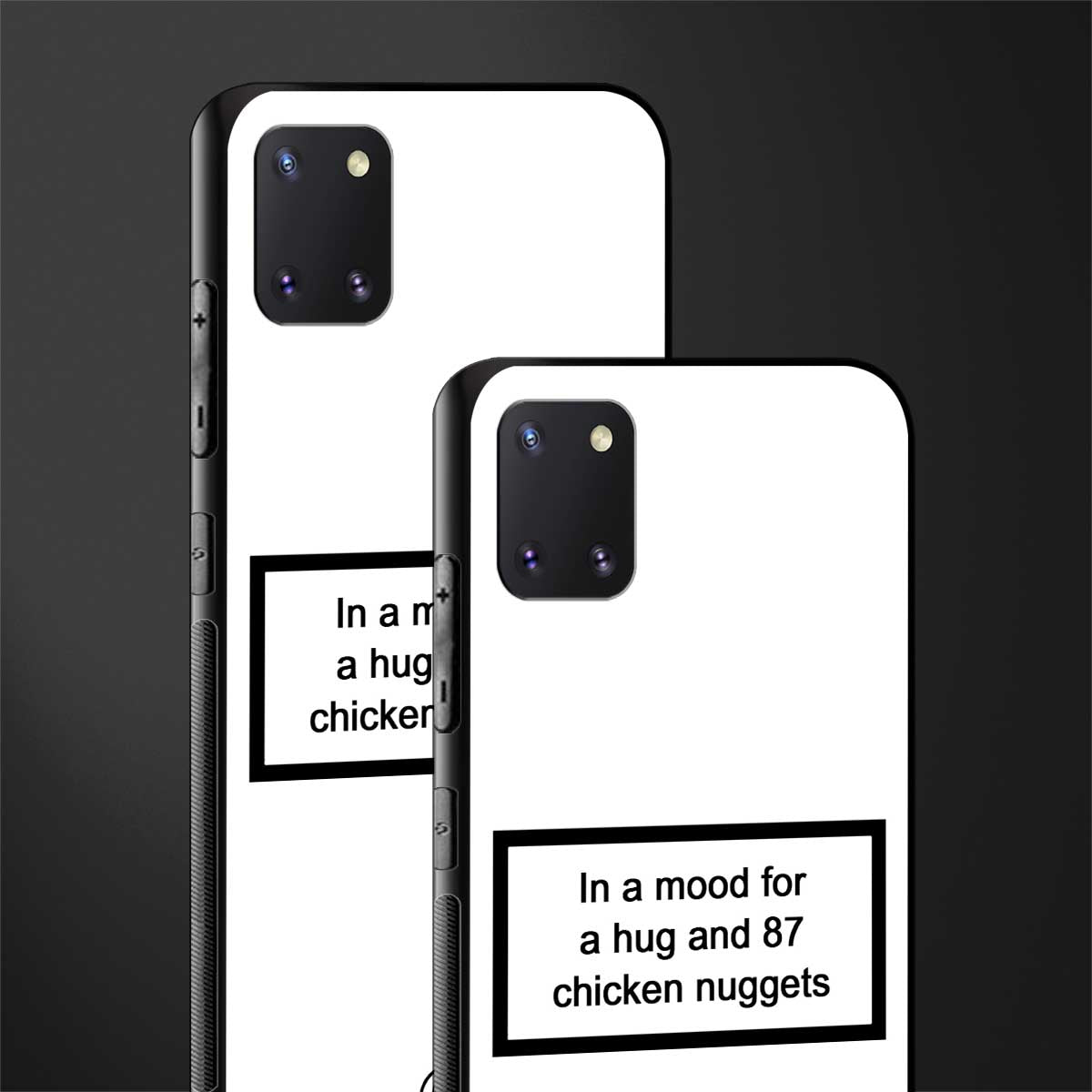 87 chicken nuggets white edition glass case for samsung a81 image-2
