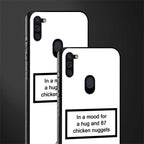 87 chicken nuggets white edition glass case for samsung galaxy m11 image-2