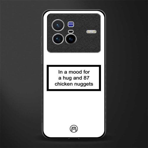 87 chicken nuggets white edition glass case for vivo x80 image