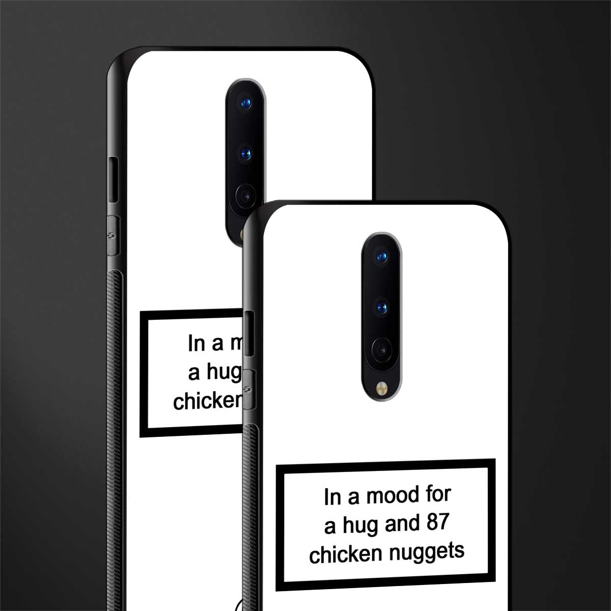 87 chicken nuggets white edition glass case for oneplus 8 image-2