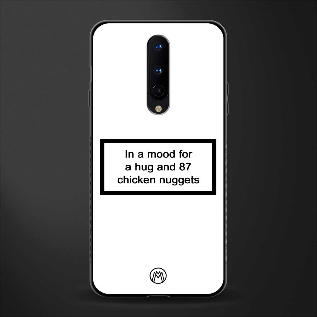 87 chicken nuggets white edition glass case for oneplus 8 image