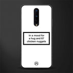 87 chicken nuggets white edition glass case for oneplus 8 image