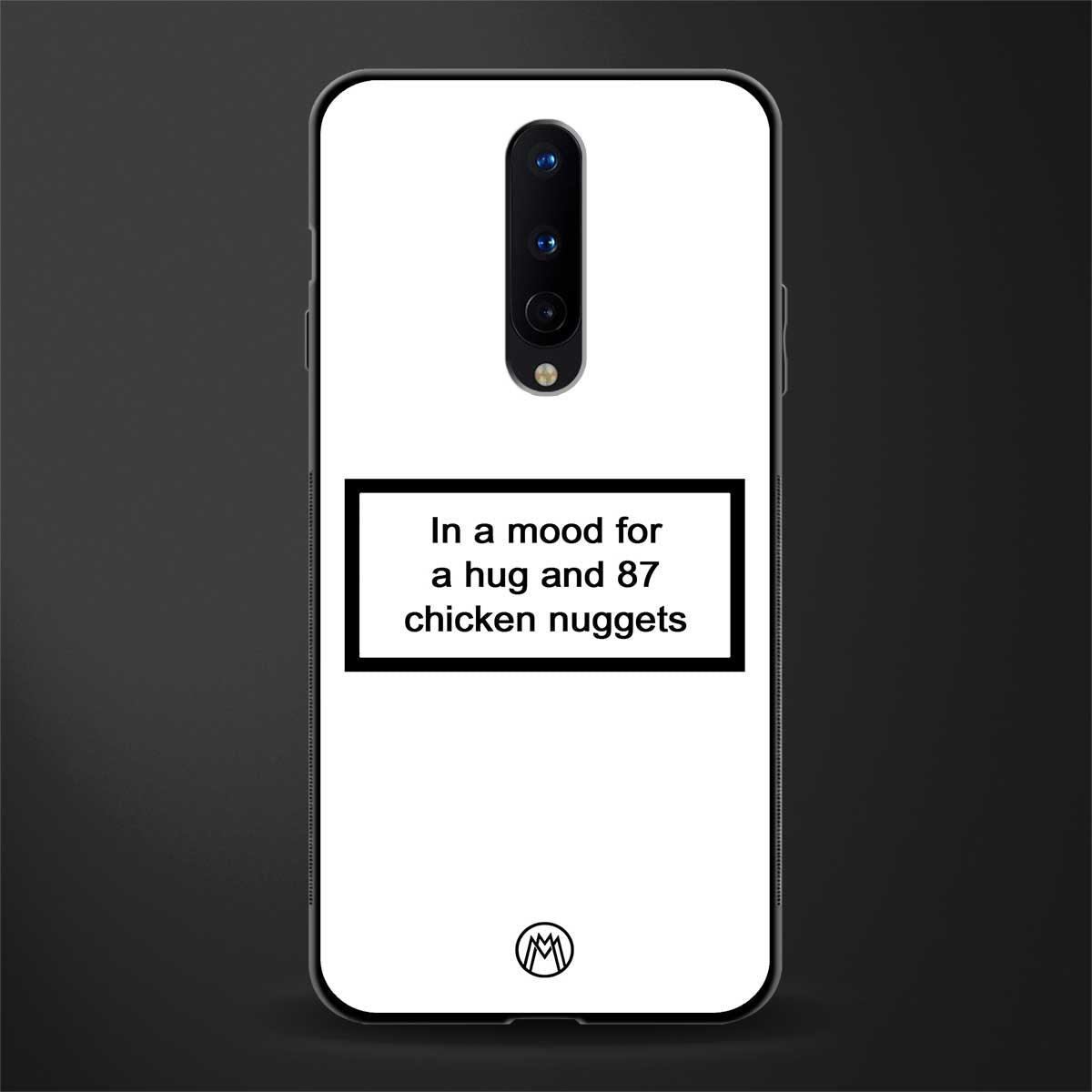 87 chicken nuggets white edition glass case for oneplus 8 image