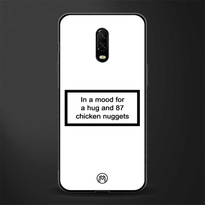 87 chicken nuggets white edition glass case for oneplus 6t image